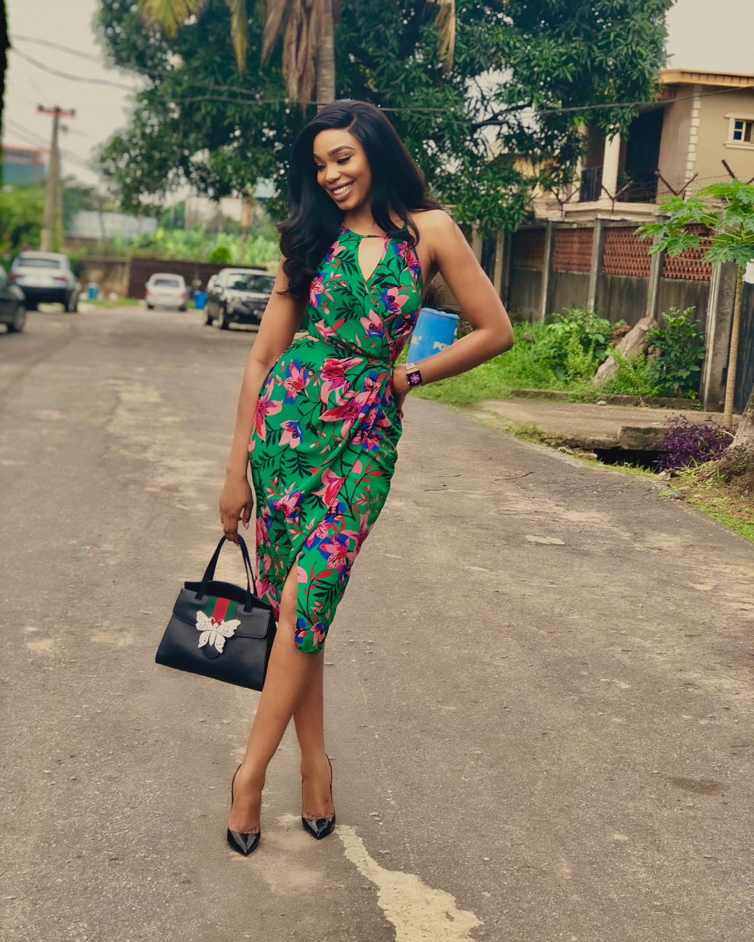 Sharon Ooja looks stunning in her attire 