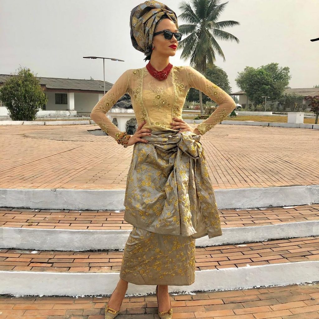 Eku Edewor dressed gorgeous in her Native attire